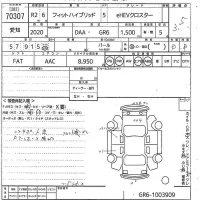Honda FIT лот № 70307 оценка 3.5  с аукциона в Японии 10