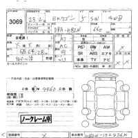 Mitsubishi EK WAGON лот № 3069 оценка -  с аукциона в Японии 5