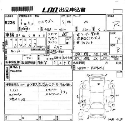 Mitsubishi EK WAGON  с аукциона в Японии