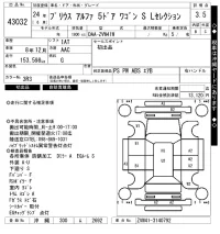 Toyota PRIUS ALPHA лот № 43032 оценка 3.5  с аукциона в Японии 10