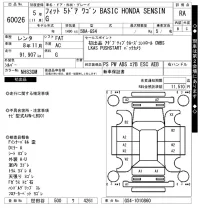 Honda FIT лот № 60026 оценка RA  с аукциона в Японии 7