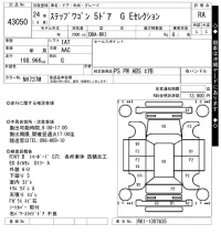 Honda STEP WAGON лот № 43050 оценка RA  с аукциона в Японии 10