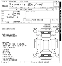 Toyota MARK X лот № 90006 оценка 0  с аукциона в Японии 7