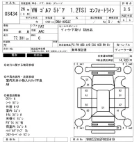 Volkswagen GOLF лот № 3434 оценка 3.5  с аукциона в Японии 6