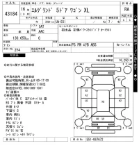 Nissan ELGRAND лот № 43184 оценка RA  с аукциона в Японии 10