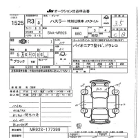 Suzuki HUSTLER лот № 1525 оценка 3.5  с аукциона в Японии 7