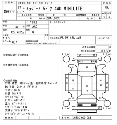 Daihatsu MIRA  с аукциона в Японии