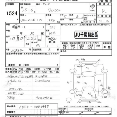 Toyota WISH  с аукциона в Японии