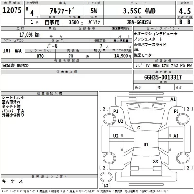 Toyota ALPHARD  с аукциона в Японии