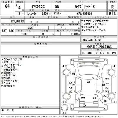 Toyota YARIS CROSS  с аукциона в Японии