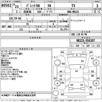Suzuki PALETTE  с аукциона в Японии