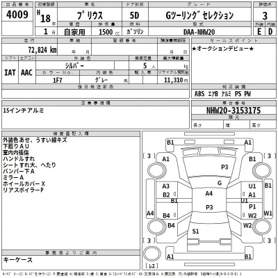 Toyota Prius  с аукциона в Японии