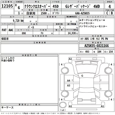 Toyota CROWN CROSSOVER  с аукциона в Японии