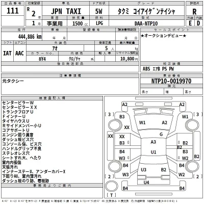 Toyota JPN TAXI  с аукциона в Японии