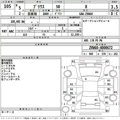 Toyota Prius  с аукциона в Японии