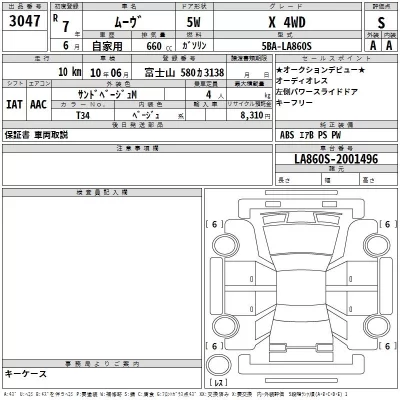 Daihatsu MOVE  с аукциона в Японии