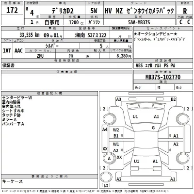 Mitsubishi DELICA D2  с аукциона в Японии