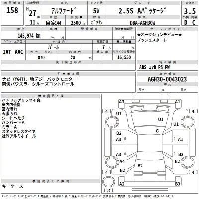 Toyota ALPHARD  с аукциона в Японии