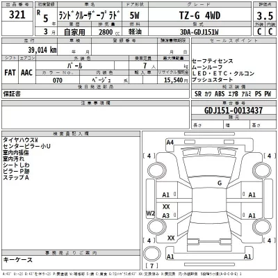 Toyota LAND CRUISER PRADO  с аукциона в Японии