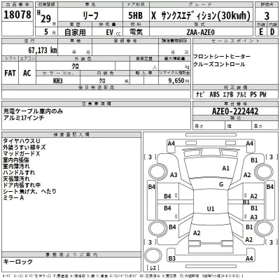 Nissan LEAF  с аукциона в Японии