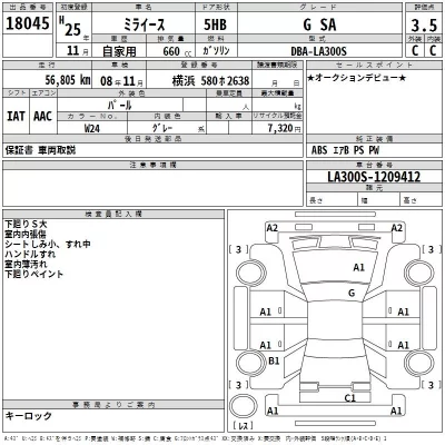 Daihatsu MIRA E S  с аукциона в Японии