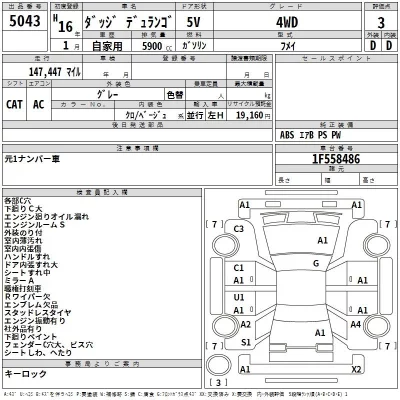 Dodge DURANGO  с аукциона в Японии