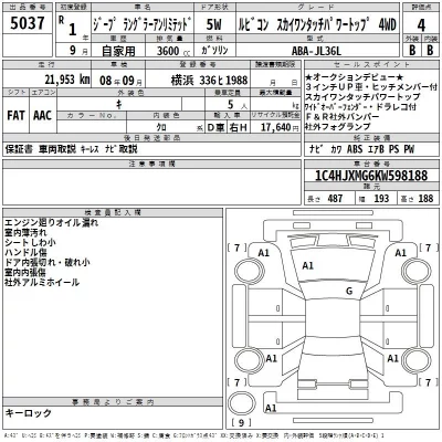 Chrysler JEEP WRANGLER  с аукциона в Японии