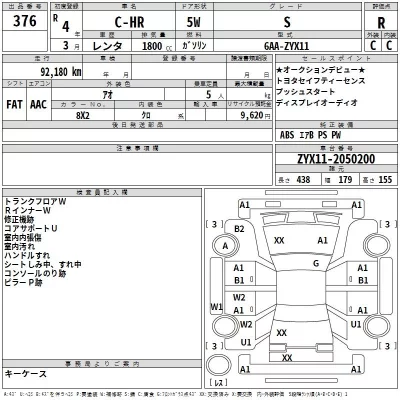 Toyota C-HR  с аукциона в Японии