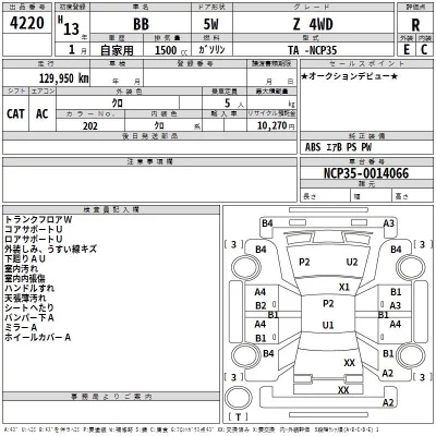 Toyota BB  с аукциона в Японии