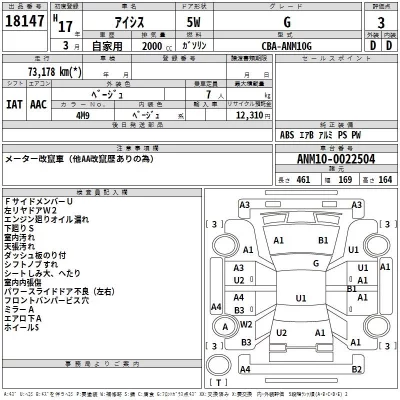 Toyota ISIS  с аукциона в Японии