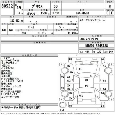 Toyota Prius  с аукциона в Японии