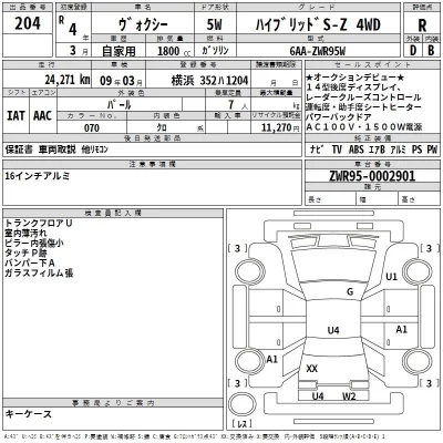 Toyota VOXY  с аукциона в Японии