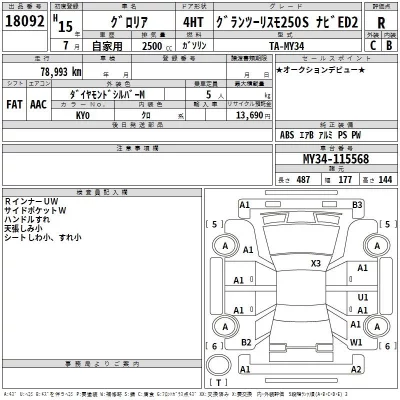 Nissan GLORIA  с аукциона в Японии