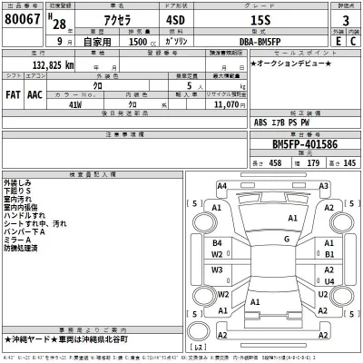 Mazda AXELA  с аукциона в Японии