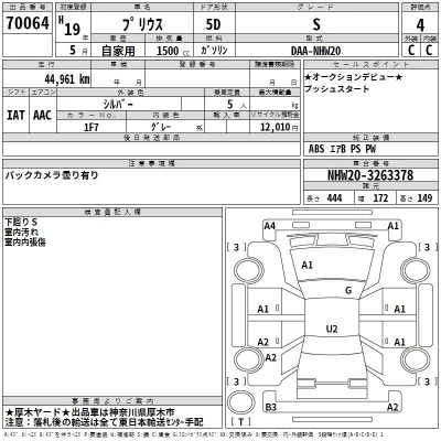 Toyota Prius  с аукциона в Японии