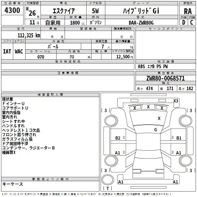 Toyota ESQUIRE  с аукциона в Японии