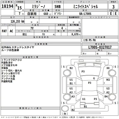 Daihatsu MIRA  с аукциона в Японии