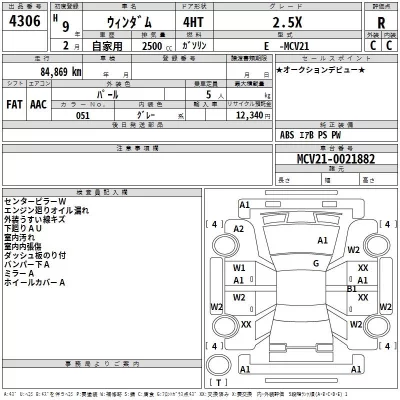 Toyota WINDOM  с аукциона в Японии