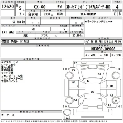 Mazda CX-60  с аукциона в Японии