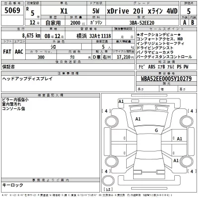BMW X1  с аукциона в Японии