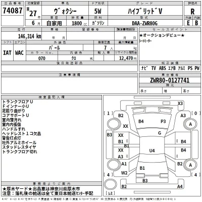 Toyota VOXY  с аукциона в Японии