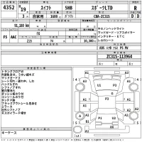 Suzuki SWIFT лот № 4352 оценка R  с аукциона в Японии 2