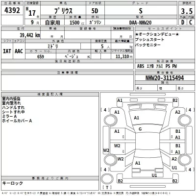 Toyota Prius  с аукциона в Японии