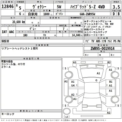 Toyota VOXY  с аукциона в Японии