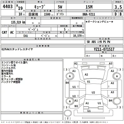Nissan CUBE  с аукциона в Японии