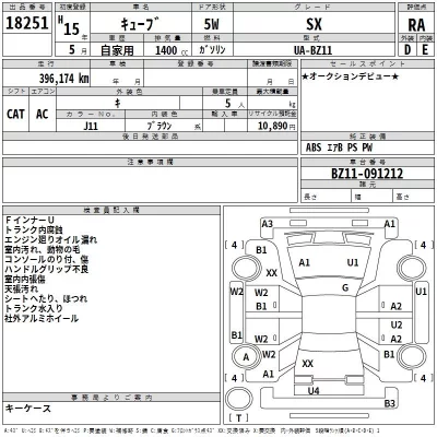 Nissan CUBE  с аукциона в Японии