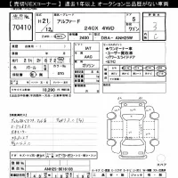 Toyota ALPHARD лот № 70410 оценка 3  с аукциона в Японии 11