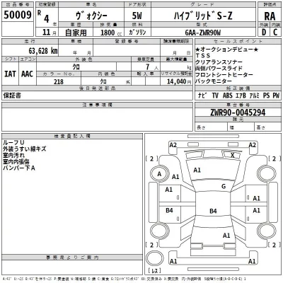 Toyota VOXY  с аукциона в Японии