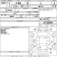Honda N BOX лот № 3072 оценка 4  с аукциона в Японии 2
