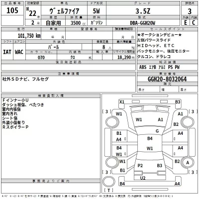 Toyota VELLFIRE  с аукциона в Японии